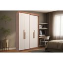 Ver imagem 1 de Guarda Roupa Solteiro 4 Portas e 2 Gavetas Ph 1805 Carvalho/off White - Herval