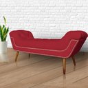 Ver imagem 3 de Conjunto Sienna Cabeceira e Recamier Queen 160 cm Suede Vermelho