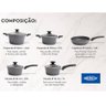 Conjunto Panelas 5Pcs Ceramic Life Optima Indução Stone - Brinox - 3