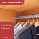 Ver mais imagens de Guarda-Roupa Modular Solteiro 6 Portas 2 Gavetas com Porta de Correr Gênova Plus Freijó/Off White