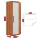 Ver imagem 5 de Guarda-Roupa Modular Solteiro 6 Portas 2 Gavetas com Porta de Correr Gênova Plus Freijó/Off White