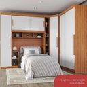 Ver imagem 4 de Guarda-Roupa Modular Solteiro 6 Portas 2 Gavetas com Porta de Correr Gênova Plus Freijó/Off White