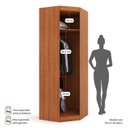 Ver imagem 6 de Guarda-Roupa Modular Solteiro 6 Portas 2 Gavetas com Porta de Correr Gênova Plus Freijó/Off White