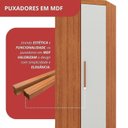 Ver imagem 7 de Guarda-Roupa Modular Solteiro 6 Portas 2 Gavetas com Porta de Correr Gênova Plus Freijó/Off White