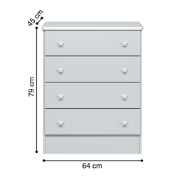 Conjunto Quarto Infantil Completo Chester Cinza Acetinado - 3
