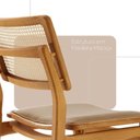 Ver imagem 6 de Conjunto Bistrô Ballare 4 Lugares Tampo MDF com Banquetas Estofadas Bege 60cm Moderna