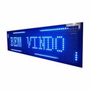 Ver imagem 3 de Painel Led Azul Letreiro Luminoso Digital 100x20 Alto Brilho Usb