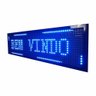 Painel Led Azul Letreiro Luminoso Digital 100x20 Alto Brilho Usb - 3