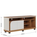 Ver imagem 4 de Rack Bancada Jurerê 1.5 com Mesa de Centro Jeri Freijó Off White Matte e Aparador Riviera Freijó – C