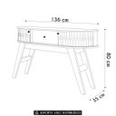 Ver imagem 4 de Aparador Sala de Estar 136cm Pés Retrô Gil Z10 Cumaru/opala - Mpozenato