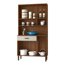Ver imagem 2 de Armário de Cozinha Compacta 6 Portas e 1 Gaveta 90 Cm Gold Nogueira/off White - Pallazio