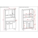 Ver imagem 3 de Armário de Cozinha Compacta 6 Portas e 1 Gaveta 90 Cm Gold Nogueira/off White - Pallazio
