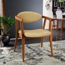 Ver imagem 2 de Cadeira Estofada para Sala de Estar e Recepção Cecília L02 Couríssimo Casco Fendi - Lyam Decor