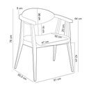 Ver imagem 3 de Cadeira Estofada para Sala de Estar e Recepção Cecília L02 Couríssimo Casco Fendi - Lyam Decor