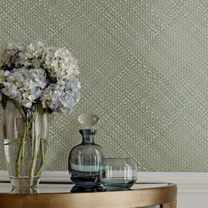 Papel de Parede Texturizado Chevron Verde Vinilico Lavável+ Cola para Aplicação 4051