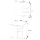 Ver imagem 5 de Kit Gabinete e Espelheira de Banheiro 60 Cm Cuba Romana Mármore Branco