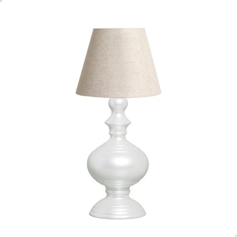 Abajur Pequeno para Quarto Imperial Pérola com Cúpula 53x25 Cm