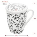 Ver imagem 4 de Conjunto de 6 Xícaras de Chá 310ml de Porcelana com Infusor Tampa e Filtro Canecas Tiny Flowers Lyor