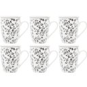 Ver imagem 1 de Conjunto de 6 Xícaras de Chá 310ml de Porcelana com Infusor Tampa e Filtro Canecas Tiny Flowers Lyor