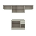 Ver imagem 3 de Cozinha Completa Fineze 8 Portas 2 Gavetas com Tampo 100% MDF Areia Hp - Henn