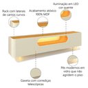 Ver imagem 2 de Rack para TV até 85 Polegadas Bancada 209cm com LED 2 Portas Off White/Madeirado Gelius