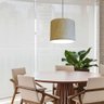 Luminária Pendente Vivare Free Lux Md-4106 Cúpula em Tecido Rustico-bege da Canopla Canopla Branca - 2