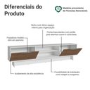Ver imagem 4 de Rack para TV até 80 Polegadas 218 cm 2 Portas Branco/Rustic Stella Madesa