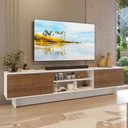 Ver imagem 1 de Rack para TV até 80 Polegadas 218 cm 2 Portas Branco/Rustic Stella Madesa
