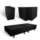 Ver imagem 2 de Base Box Solteiro para Cama Dobrável Otto Suede Preto 188x88 Reforçada com Pés Compacto - Arkell
