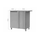 Ver imagem 2 de Balcão de Cozinha Allure de Canto C/ 1 Porta 93cm Jequitiba/gris Fosco - Linea Brasil