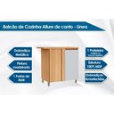 Ver imagem 3 de Balcão de Cozinha Allure de Canto C/ 1 Porta 93cm Jequitiba/gris Fosco - Linea Brasil