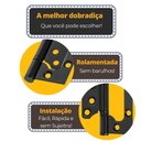 Ver imagem 4 de Dobradiça para Porta Raj 4 com Rolamento Sobrepor Preto Fosco 4 Peças