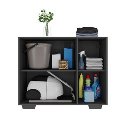 Armário Lavanderia com 3 Portas 90 cm Multimóveis MP5034 Preto - 4