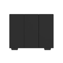 Armário Lavanderia com 3 Portas 90 cm Multimóveis MP5034 Preto - 5