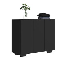 Armário Lavanderia com 3 Portas 90 cm Multimóveis MP5034 Preto - 2