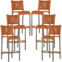 Ver imagem 1 de 6 Banquetas Haiti em Corda Náutica Alumínio Balcão Edícula Cozinha Trama Original