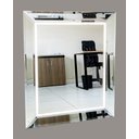 Ver imagem 2 de Espelho Chanfrado com Moldura em Bisotê com Led Mobília Express Médio