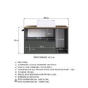 Ver imagem 4 de Gabinete de Banheiro Suspenso 80cm com Cuba e Toalheiro 2 Portas 1 Gaveta Grafite e Mel