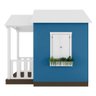 Casinha de Brinquedo Mdf com Varanda Artesanal Branco/azul L12 - Gran Belo Casinha Infantil - 7