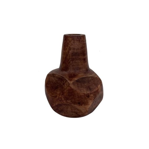 Vaso Decorativo em Madeira 27 Cm