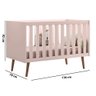 Quarto Infantil Completo Melinda com Guarda Roupa Comoda e Berço Mini Cama Rose 100% MDF - Phoenix B - 5