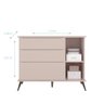 Quarto Infantil Completo Melinda com Guarda Roupa Comoda e Berço Mini Cama Rose 100% MDF - Phoenix B - 6