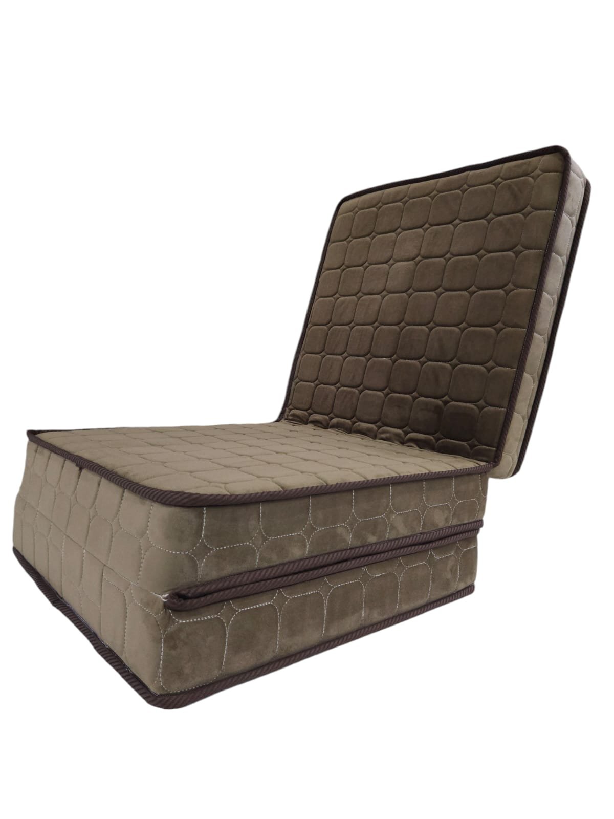 Puff Multiuso Solteiro Marrom 3em1 D33 1,80x0,60x0,10 - 1