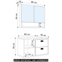 Ver imagem 4 de Gabinete Banheiro 80cm 2 Gavetas e Espelheira Fael Mel/arenas F10 - Mpozenato