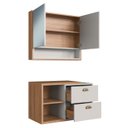 Ver imagem 5 de Gabinete Banheiro 80cm 2 Gavetas e Espelheira Fael Mel/arenas F10 - Mpozenato