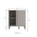 Ver imagem 2 de Balcão Canto Reto para Cozinha 87x90 cm Valência Cinza Claro 100% MDF Casamia