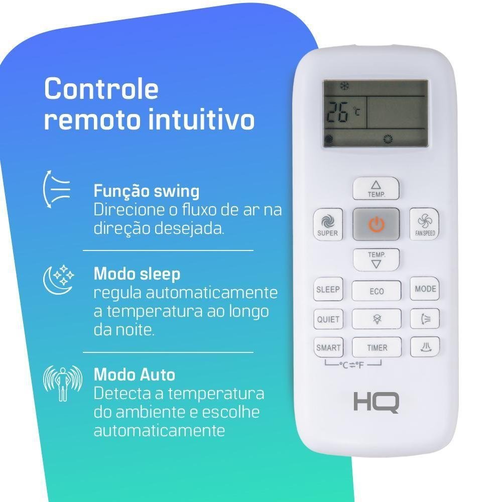 Ar Condicionado Split Hq Hi Wall Inverter 12.000 Btus Frio Monofásico Branco Hq-inv12000fh 220v - 8