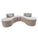 Ver imagem 6 de Sofá Modular Orgânico Monterrey 260cm + Puff Bouclé Bege