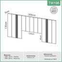 Ver imagem 2 de Cabeceira Estofada para Cama de Casal 300cm Tw196 Dalla Costa - Freijo/liso