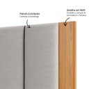 Ver imagem 3 de Cabeceira Estofada para Cama de Casal 300cm Tw196 Dalla Costa - Freijo/liso